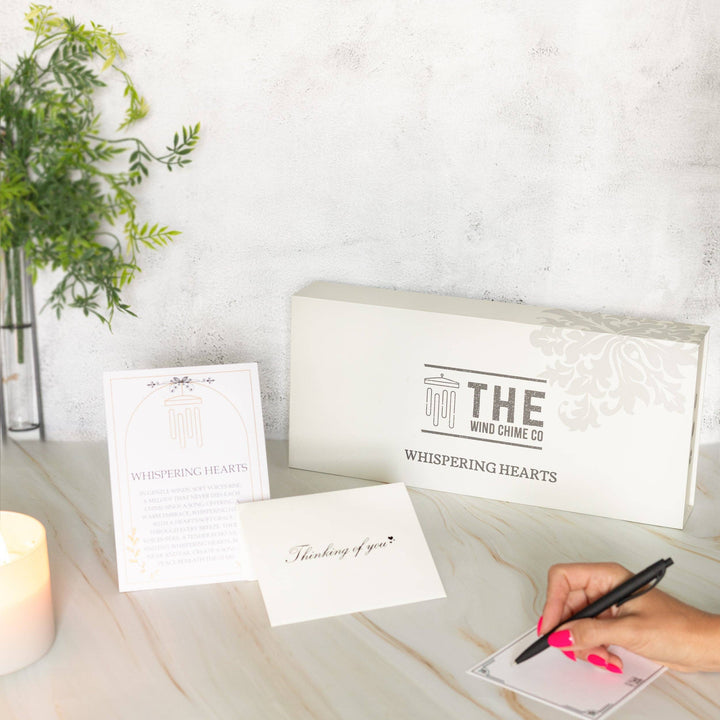 30” Wind Chime – Whispering Hearts™ Collection – Platinum Rose