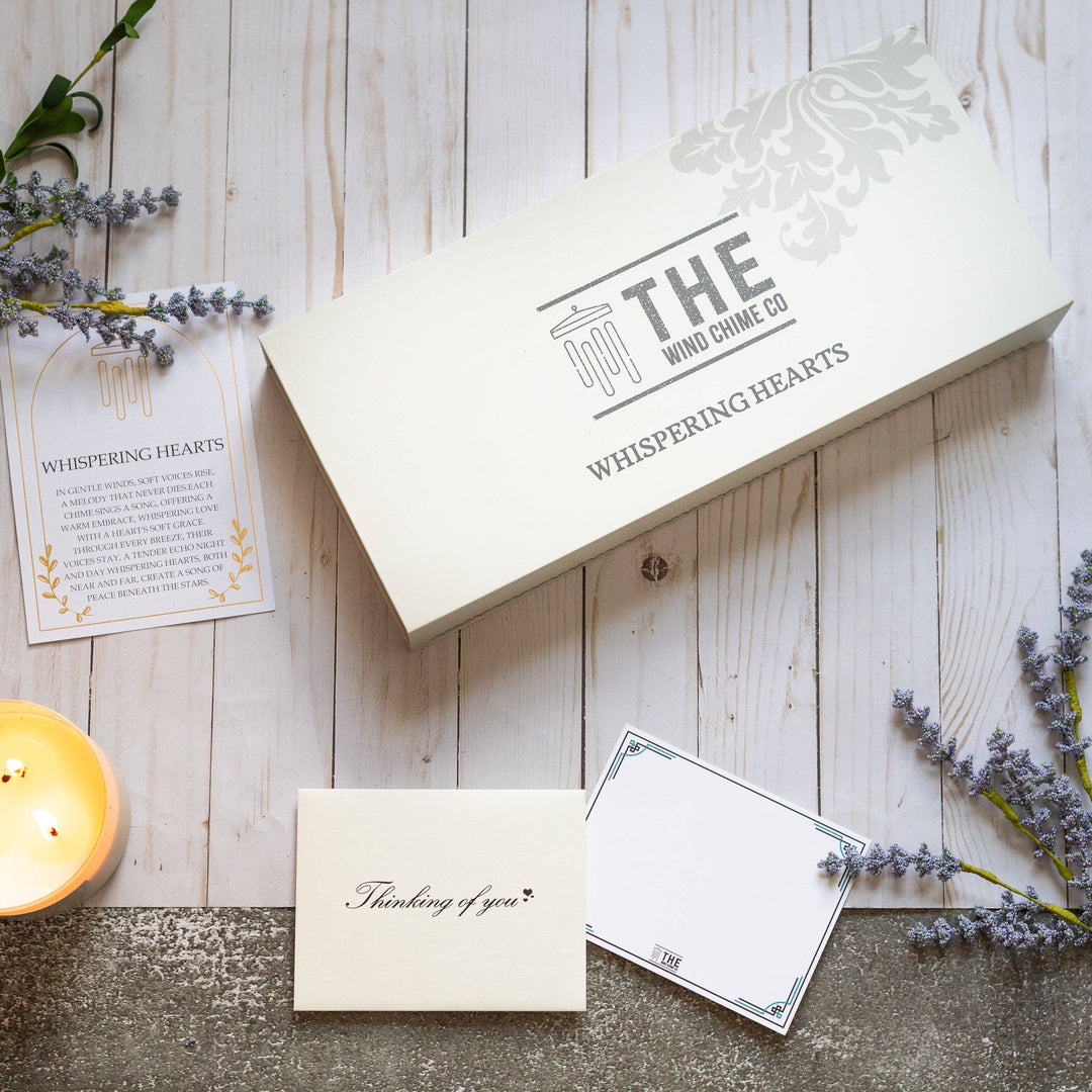 30” Wind Chime – Whispering Hearts™ Collection – Platinum Rose