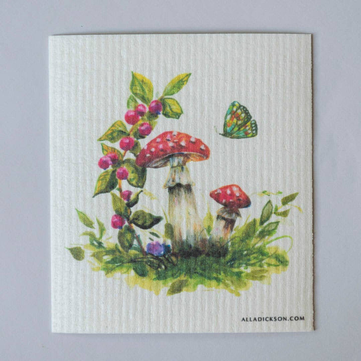 Mushroom Dishcloth Amanita Muscaria Reusable Dishcloth