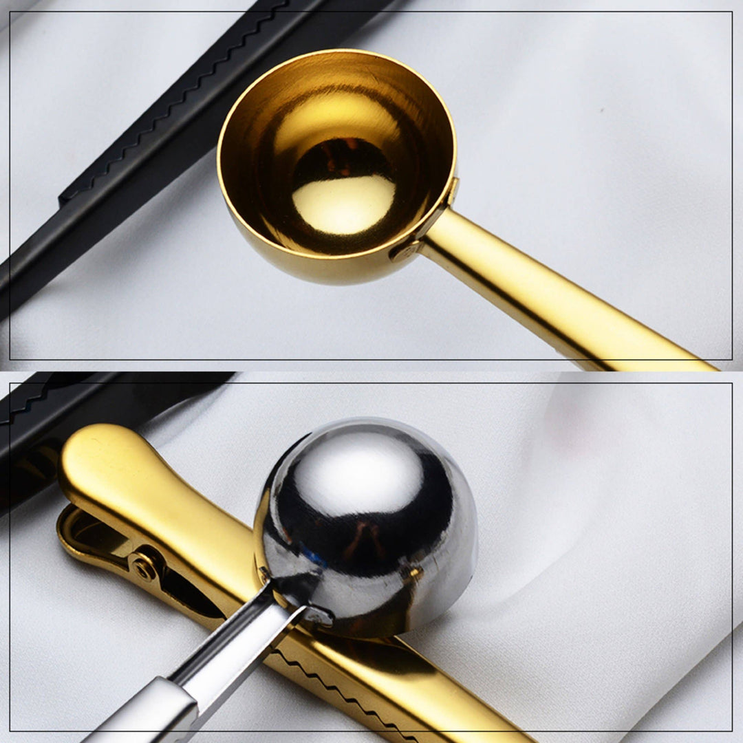 Stainless Steel Tea Scoop & bag clip for Loose-Leaf Tea