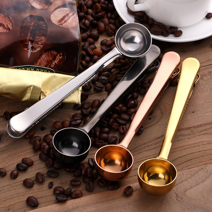 Stainless Steel Tea Scoop & bag clip for Loose-Leaf Tea