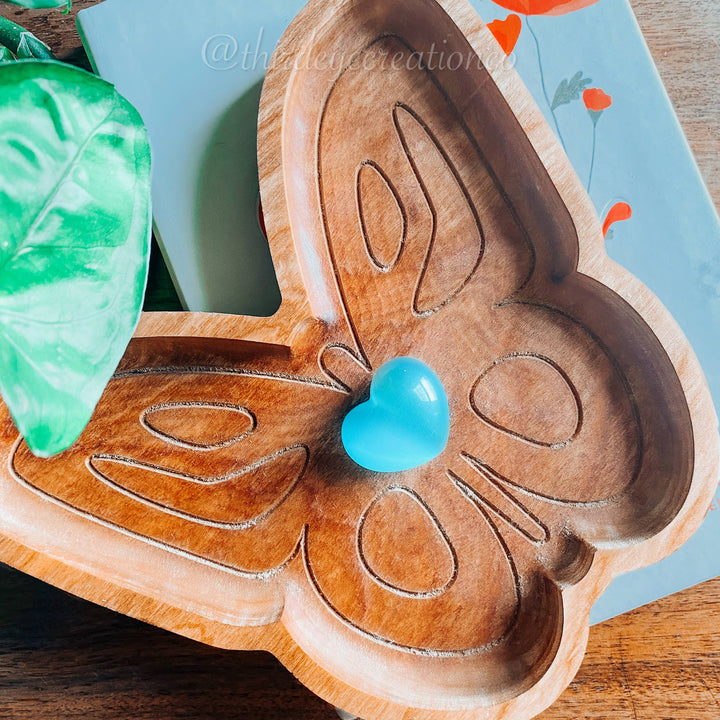 Hardwood Butterfly Tray, Trinket Dish, Nursery Decor