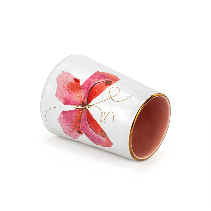 Pink Butterfly Picked With Love Vase - 2x3in