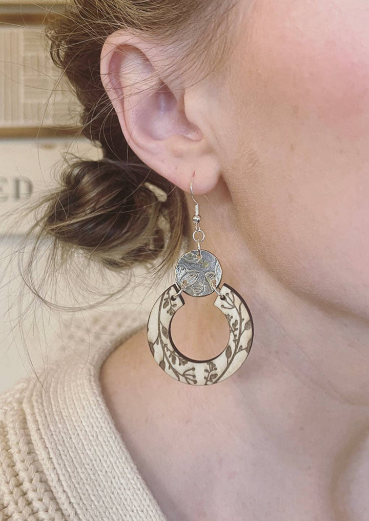Eternal Blossom Hoop Earrings