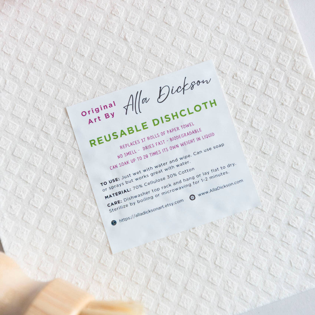 Mushroom Dishcloth Amanita Muscaria Reusable Dishcloth