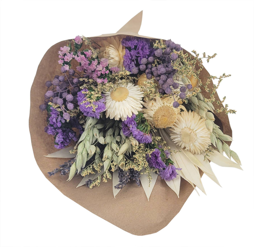 Purple Strawflower Friendship Floral Bouquet