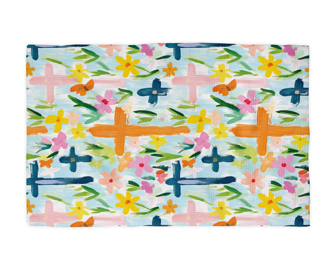 Easter Cross Christian Religious Kitchen Towel Waffle Baking